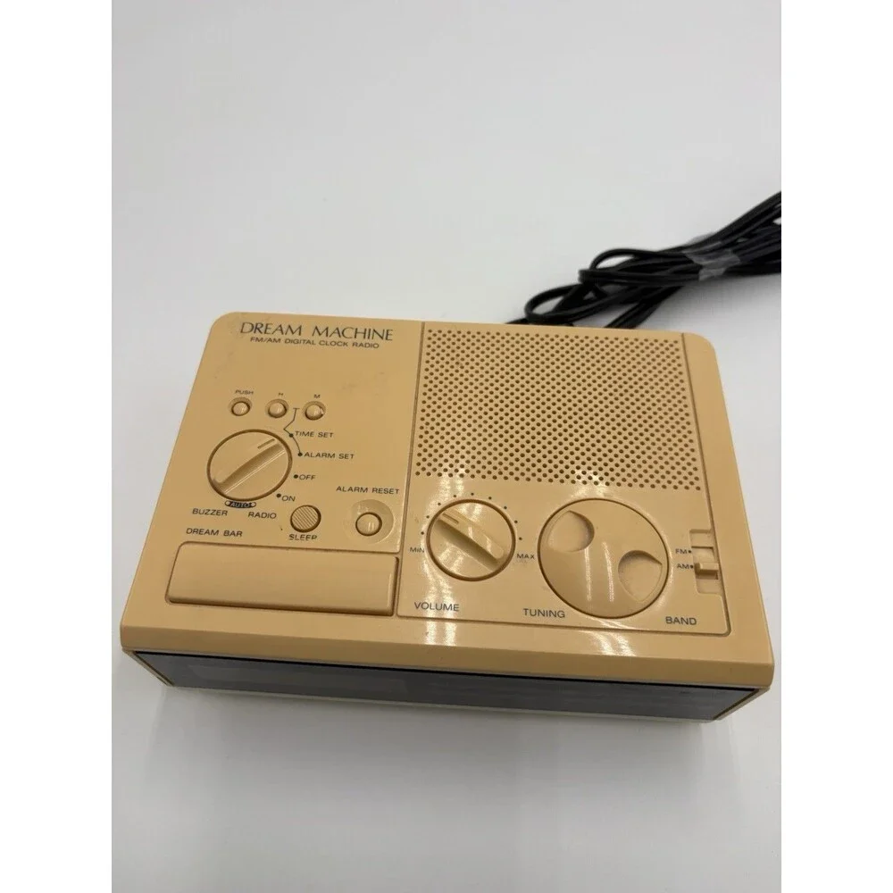 Vtg Sony Dream Machine ICF-C2W 1980s Digital Alarm Clock Radio Tested Works.